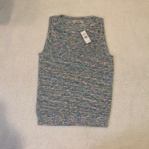 Loft size large sleeveless sweater multicolor